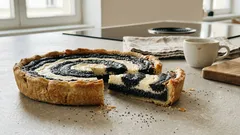 Tvarohovo-makový tart, který vypadá jako z cukrárny a zvládnete ho doma
