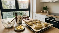 Pískově křehká samsa z trouby: šťavnaté masové taštičky a jeden trik s máslem