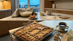 Kynutý jablečný koláč bez hnětení: lžícové těsto, které vždy vyjde