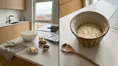 Kulich, který je ráno skoro hotový: alexandrijské těsto zraje přes noc