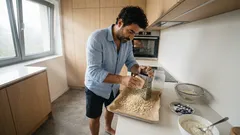 Strouhaný tvarohový koláč na plech: křupavá drobenka bez válení těsta