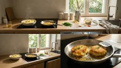 Bramborové kotlety z kaše s taveným sýrem: křupavé placičky hotové raz dva