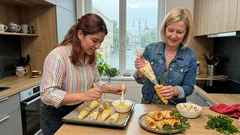 Slané „mrkvové“ kornoutky z listového těsta: efektní pohoštění hotové raz dva