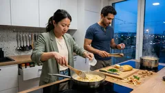 Masové kuličky se smetanovou omáčkou a těstovinami: rychlá večeře z mletého masa