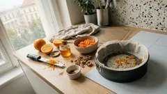 Mrkvovo‑pomerančový keks s ořechy a krémovou čepicí: jednoduchý recept s malým trikem na vláčnost