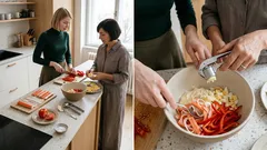 Barevný krabí salát hotový za 10 minut – česneková zálivka, která ho posune