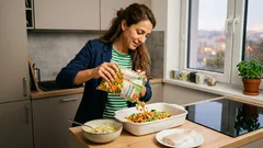 Zapečený mintaj na mražené zelenině: rychlá večeře z jedné mísy