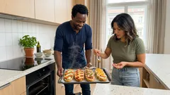 Zapečená bageta na 4 způsoby: rychlé jednohubky k filmu i vínu