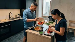 Kajfun: jednoduchý zeleninový předkrm z pečené papriky, rajčat a cibule