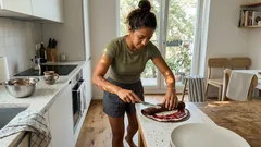 Palačinková roláda bez trouby: čokoládový „dort“ se třemi vrstvami